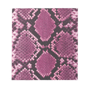 Bloc De Notas Patrón Piel de serpiente rosa