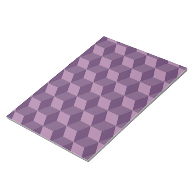 BLOC DE NOTAS PATRÓN PURPLE CUBES (Lado Derecho)