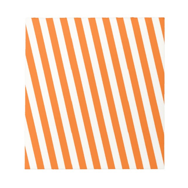 Bloc De Notas Patrón rayado retro Naranja (Frente)
