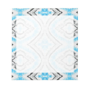 Bloc De Notas Patrón Rústico de tinte de ojo azul Shibori