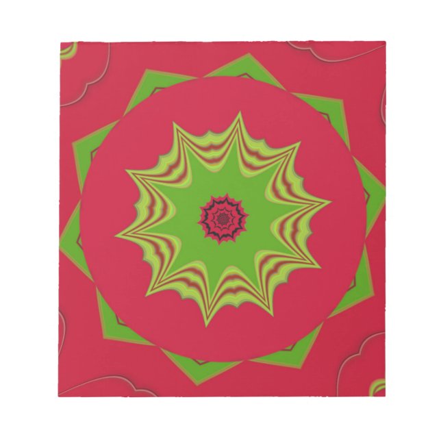 Bloc De Notas patrón tribal étnico africano rojo (Frente)