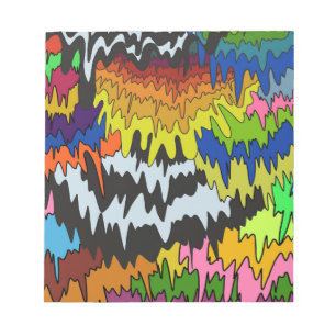 Bloc De Notas Patrón Trippy de la banda gruesa colorida de goteo