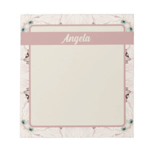Bloc De Notas Patrón vintage Magnolia Floral Ephemera