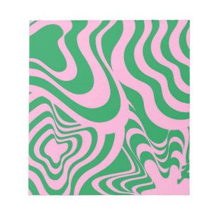 Bloc De Notas Patrón Y2K colorido de Swirl Groovy Retro