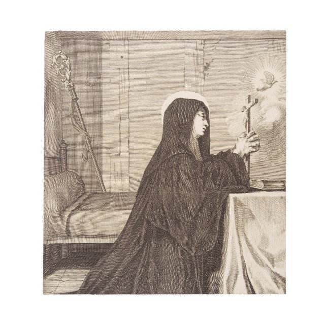 Bloc De Notas Patrona de la escuela de Saint Scholastica (Frente)