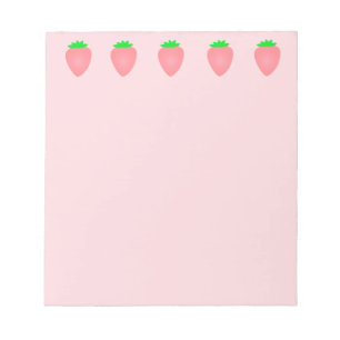 Bloc De Notas Patrones de fresa rosa Baby Shower Summer 2025