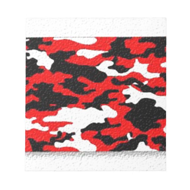 Bloc De Notas Patrones Rojos de Camuflaje (Frente)