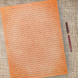 Bloc De Notas Pautado | Fondo de papel Naranja de época<br><div class="desc">Bloc de notas gobernado por la universidad - Páginas de tamaño de carta estándar - 8, 5" X 11" con líneas reguladas por el Colegio Negro en cada página para una escritura sencilla - Papel portátil de un lado con fondo de Naranja vintage</div>