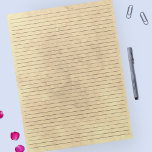 Bloc De Notas Pautado | Fondo del papel amarillo vintage<br><div class="desc">Bloc de notas gobernado por la universidad - Páginas de tamaño de carta estándar - 8, 5" X 11" con líneas reguladas por el Black College en cada página para una escritura sencilla - Papel portátil de un lado con fondo amarillo vintage</div>