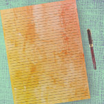 Bloc De Notas Pautado | Vintage Naranja color de agua amarillo<br><div class="desc">Bloc de notas gobernado por la universidad - Páginas de tamaño de carta estándar - 8, 5" X 11" con líneas reguladas por el Colegio Negro en cada página para una escritura sencilla - Papel portátil de un lado con fondo de color de agua rústico amarillo y Naranja de época...</div>