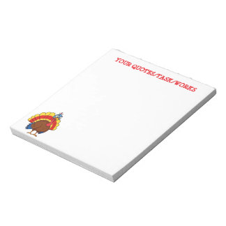 Bloc De Notas Pavo de Dibujos Animados Adorable