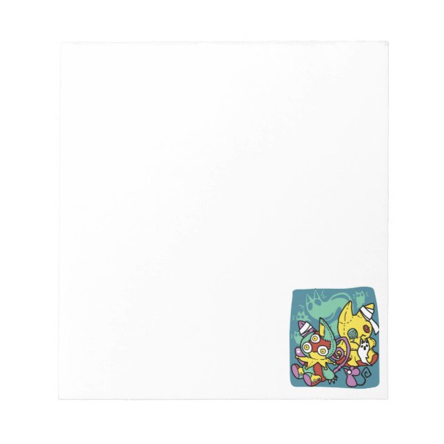 Bloc De Notas Paw-sitively Frightful | Monstrous Cats Halloween  (Frente)