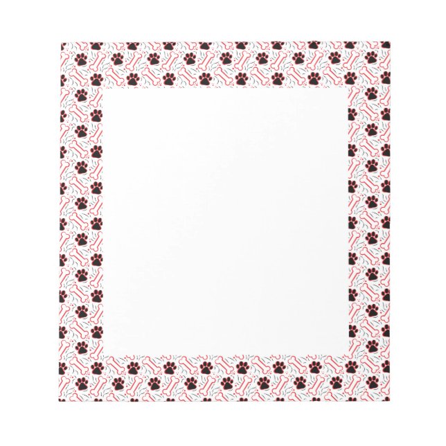 Bloc De Notas Paws and Bones Funny Design para los amantes del p (Frente)