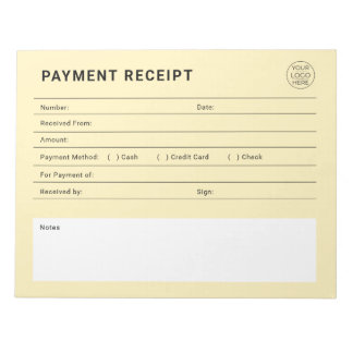 Bloc De Notas Payment Receipt Business Logo