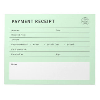 Bloc De Notas Payment Receipt Business Logo