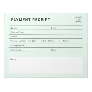 Bloc De Notas Payment Receipt Business Logo