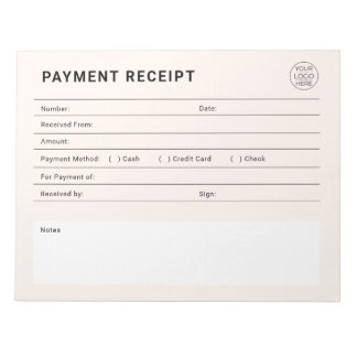 Bloc De Notas Payment Receipt Business Logo