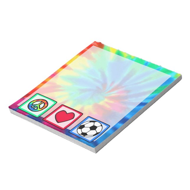 Bloc De Notas Paz, amor, fútbol (Lado Izquierdo)