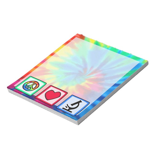 Bloc De Notas Paz, amor, microscopios (Lado Izquierdo)