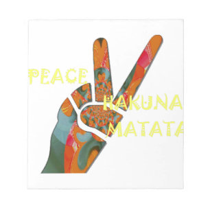 Bloc De Notas Paz: Rótulo de Hakuna Matata Vibes