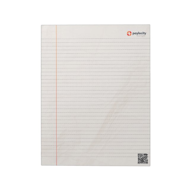Bloc de notas PCTY 8.5 X 11 con código QR (Lado Izquierdo)