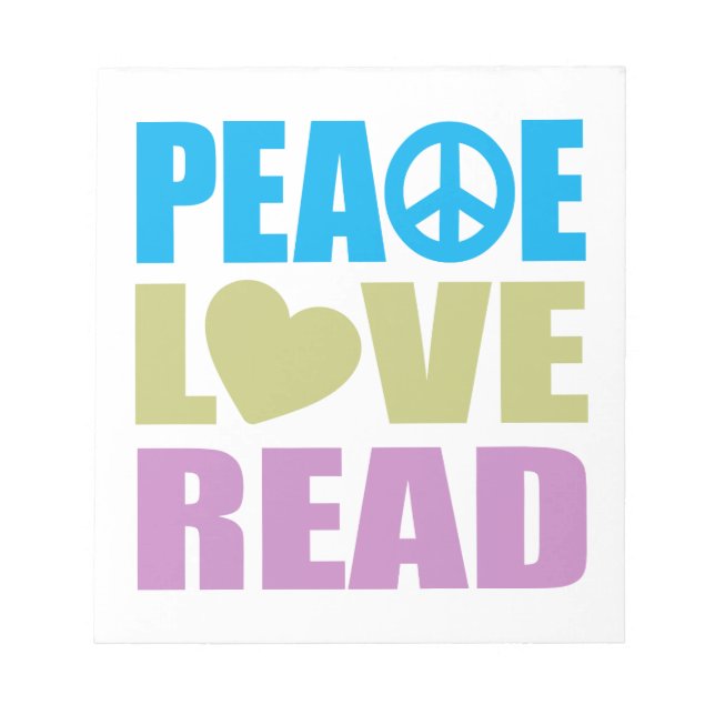 Bloc De Notas Peace Love Read (Frente)