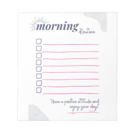 Bloc De Notas Peaceful Morning Routine Checklist Art