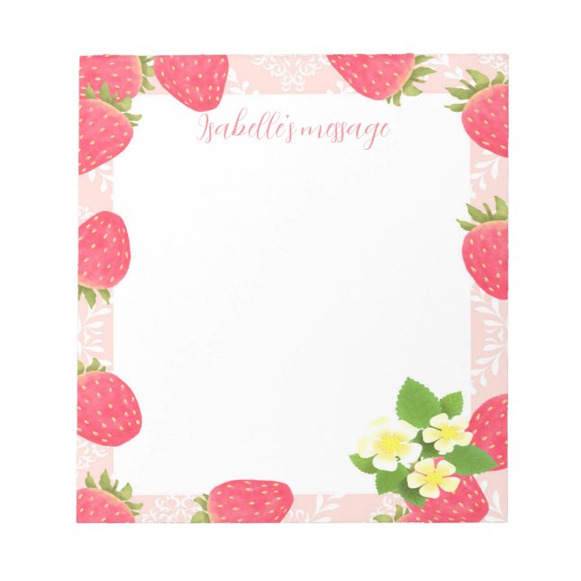 Bloc De Notas Peach Blank de fresa (Frente)