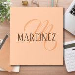 Bloc De Notas Peach Fuzz Elegante Nombre Personalizado<br><div class="desc">Color de moda Peach Fuzz y Elegante Nombre Personalizado y Monograma.</div>