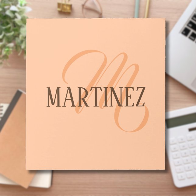 Bloc De Notas Peach Fuzz Elegante Nombre Personalizado (Subido por el creador)