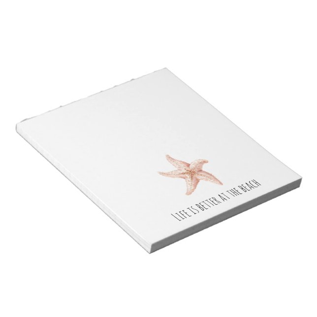 Bloc De Notas Peach Starfish Better at Beach (Lado Derecho)