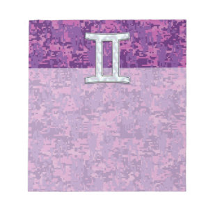 Bloc De Notas Pearl Like Gemini Zodiac Sign on Digital Camo