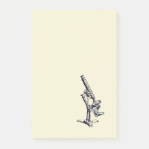 Bloc de notas pegajoso de Ilustracion de microscop