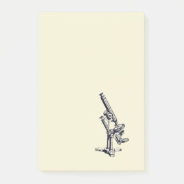 Bloc de notas pegajoso de Ilustracion de microscop