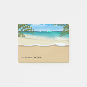 Bloc de notas pegajosos de Beach Theme Coastal Off