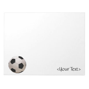 Bloc De Notas Pelota de fútbol blanca y negra