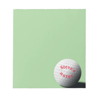 Bloc De Notas pelota de golf