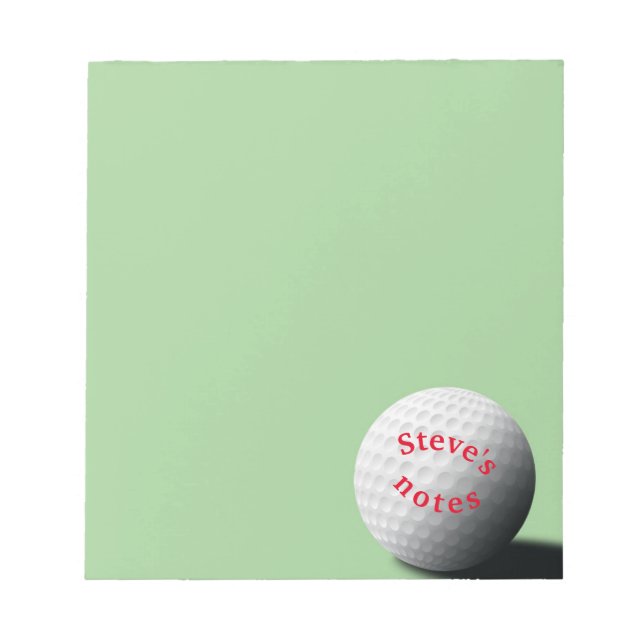 Bloc De Notas pelota de golf (Frente)