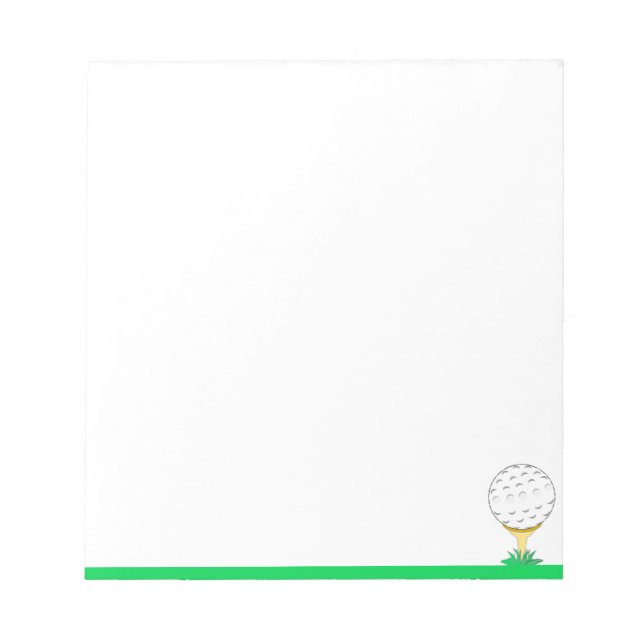 Bloc De Notas Pelota de Golf Personalización Simple (Frente)