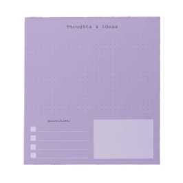 Bloc De Notas Pensamientos e ideas estéticos retro coloridos de 