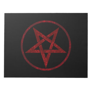 Bloc De Notas Pentagram del diablo Rojo