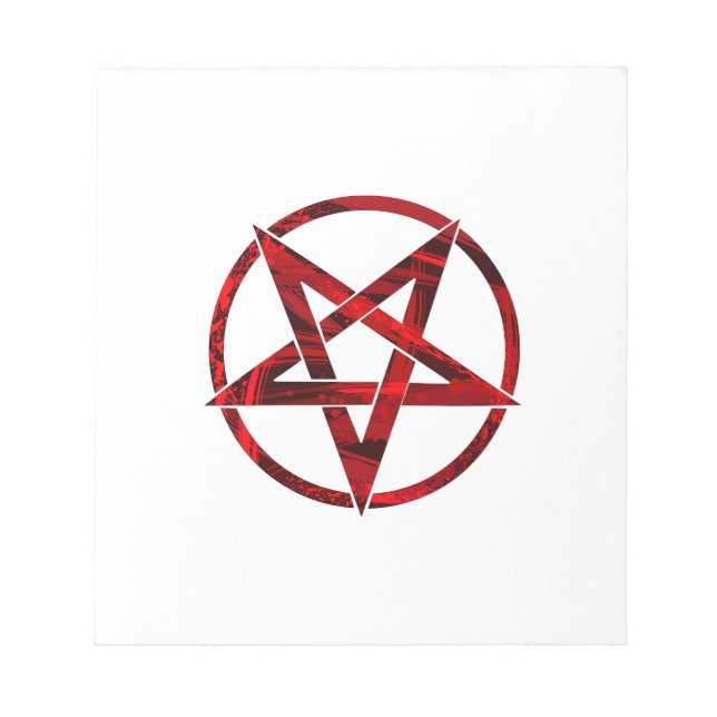 Bloc De Notas Pentagrama del Diablo Rojo (Frente)