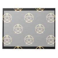 Pentagrama negro y dorado