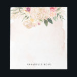 Bloc De Notas Peony y el florecimiento del Relieve metalizado do<br><div class="desc">Diseñado para coordinarse con nuestra colección Peony y Gold, este personalizable que combina la nota personalizada incluye flores de peonía rosa y dorada con follaje verde sobre un fondo acuático. Para una personalización más avanzada de este diseño, por ejemplo, cambiar el diseño, el tamaño de letra o el tamaño del...</div>