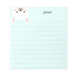 Bloc De Notas Pequeña y pequeña llama de una menta verde persona