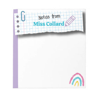 Bloc De Notas Pequeñas notas del profesor - Notepad del profesor
