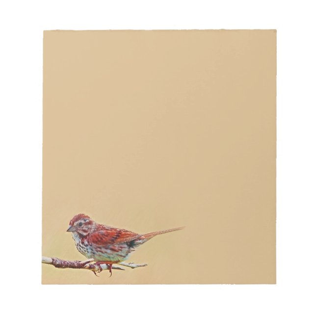 Bloc De Notas Pequeño Bird Rojo Notepad (Frente)