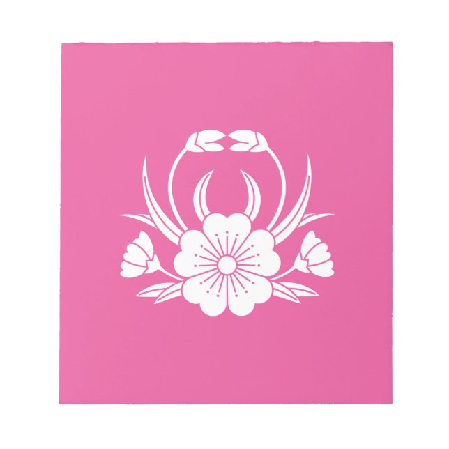 Bloc De Notas pequeño cangrejo flor de cerezo (Frente)