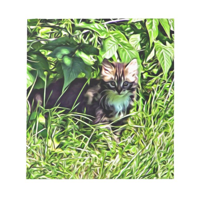 Bloc De Notas Pequeño gatito curioso (Frente)