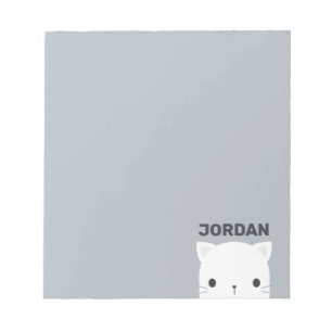 Bloc De Notas Pequeño gato con nombre personalizado